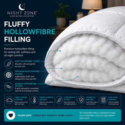 Microfibre Duvet – Super Soft Lightweight Warm Duvet | Night Zone