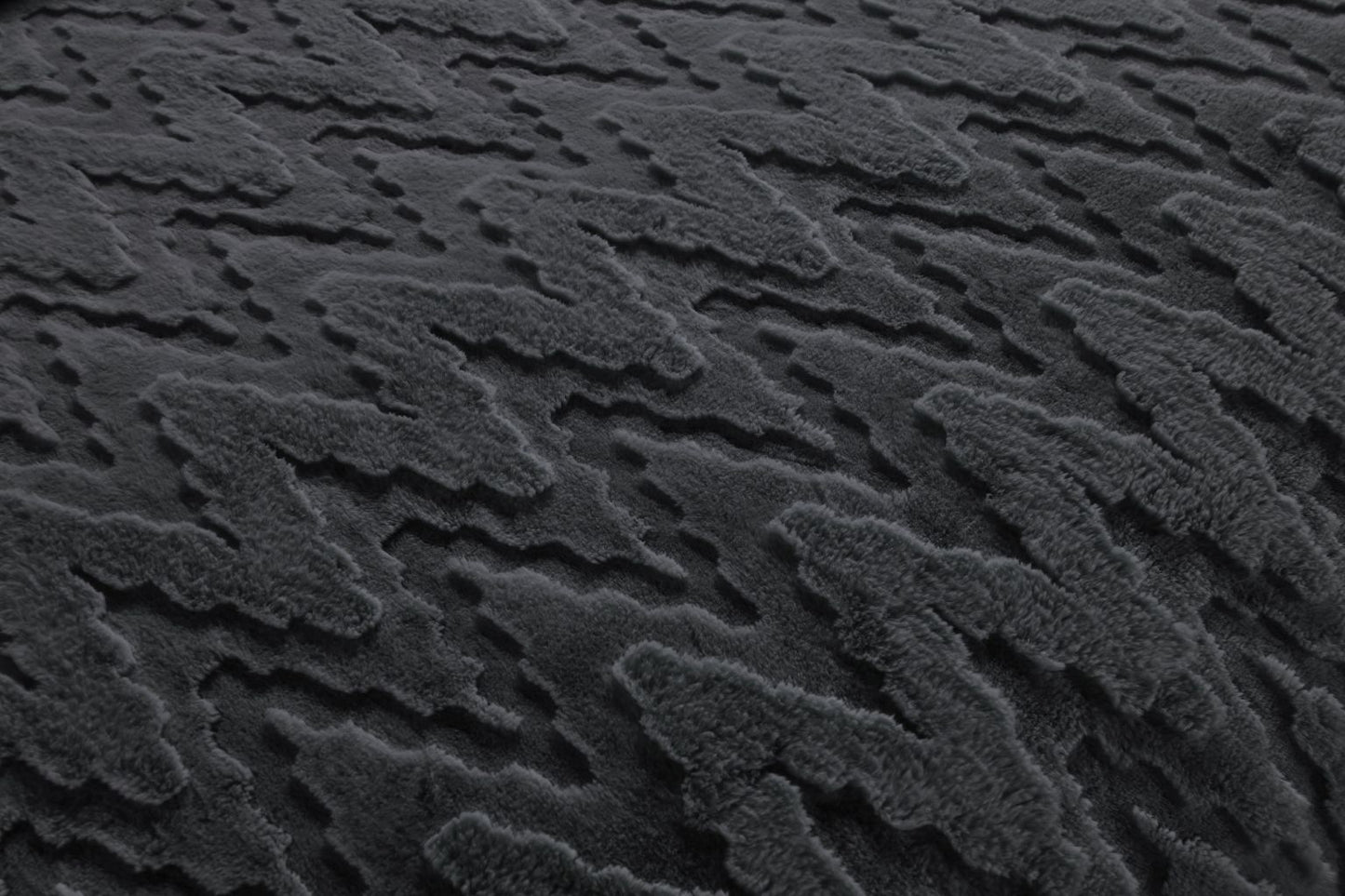Teddy Fleece Duvet Cover Set Amari – 3D Wave Embossed Soft Warm Bedding | Night Zone