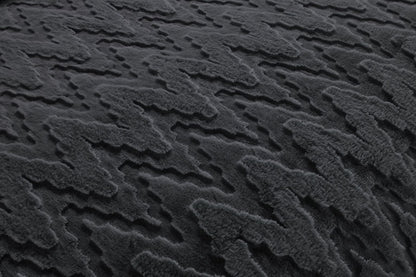 Teddy Fleece Duvet Cover Set Amari – 3D Wave Embossed Soft Warm Bedding | Night Zone