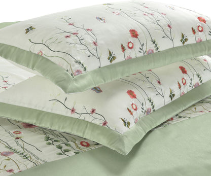 Arabella Floral Embroidered Duvet Cover Set – Luxury Elegant Microfiber Bedding | Night Zone