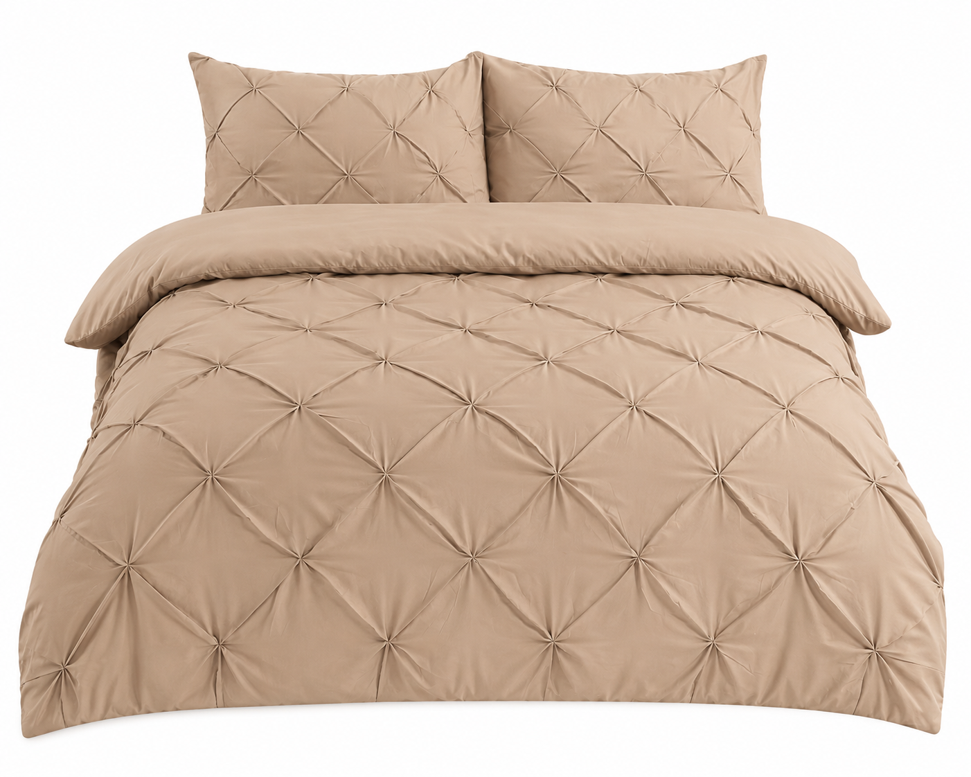 Alexander Pintuck Pinch Pleated Duvet Cover Set – Easy Care Microfibre Bedding | Night Zone