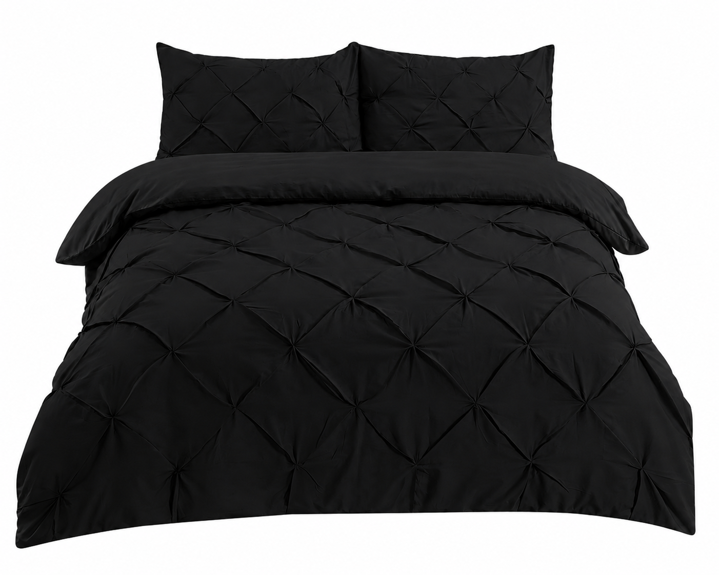 Alexander Pintuck Pinch Pleated Duvet Cover Set – Easy Care Microfibre Bedding | Night Zone