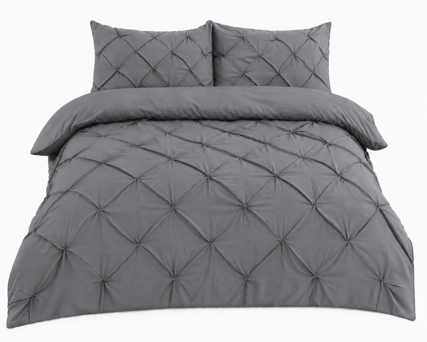 Alexander Pintuck Pinch Pleated Duvet Cover Set – Easy Care Microfibre Bedding | Night Zone
