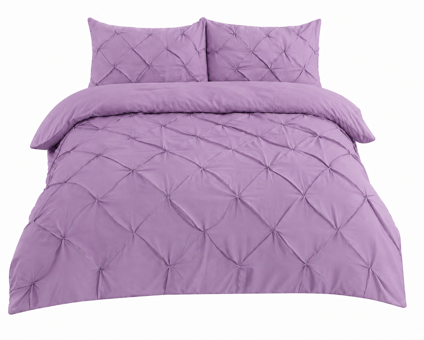 Alexander Pintuck Pinch Pleated Duvet Cover Set – Easy Care Microfibre Bedding | Night Zone