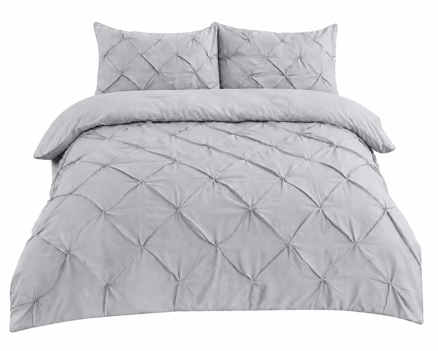 Alexander Pintuck Pinch Pleated Duvet Cover Set – Easy Care Microfibre Bedding | Night Zone