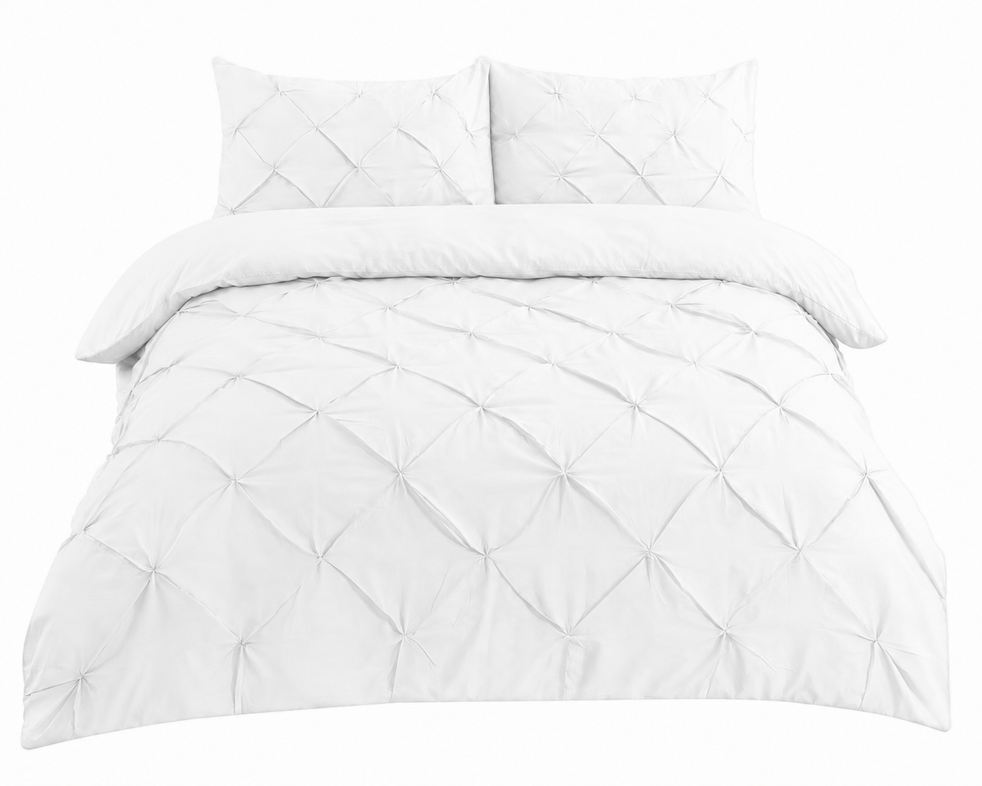 Alexander Pintuck Pinch Pleated Duvet Cover Set – Easy Care Microfibre Bedding | Night Zone