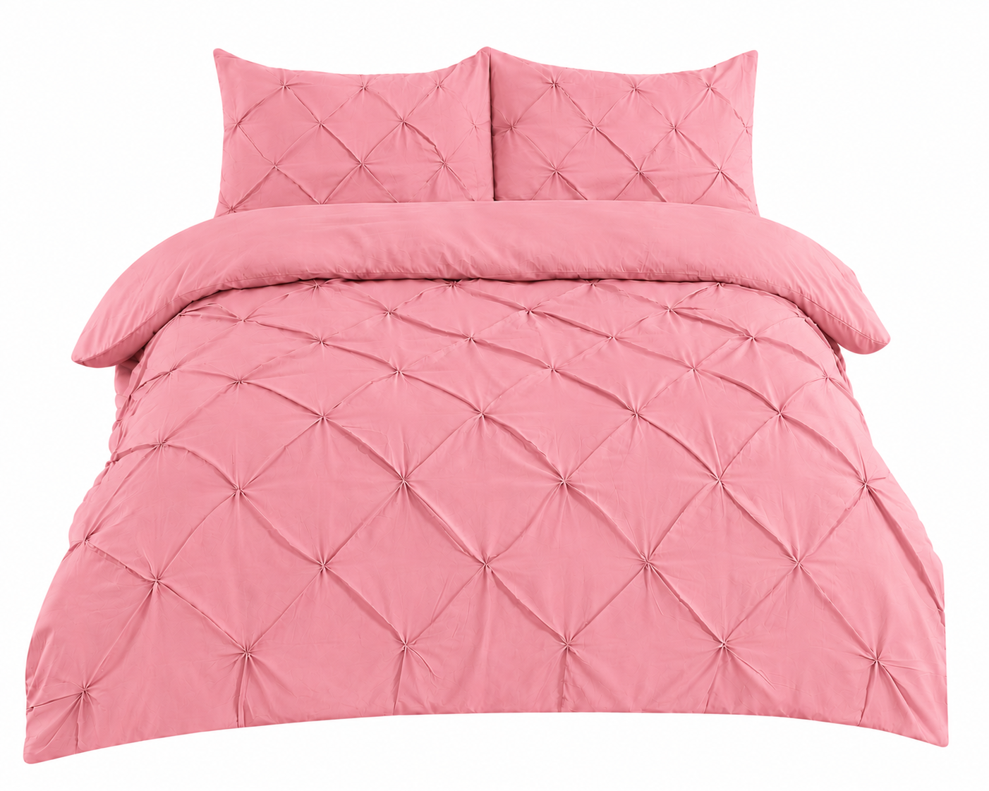 Alexander Pintuck Pinch Pleated Duvet Cover Set – Easy Care Microfibre Bedding | Night Zone