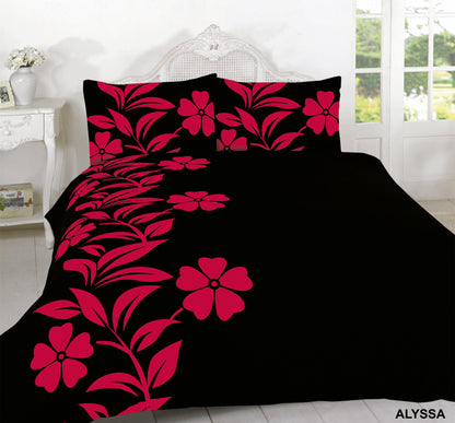 Alyssa Printed Polycotton Duvet Cover Set – Soft Easy Care Bedding | Night Zone