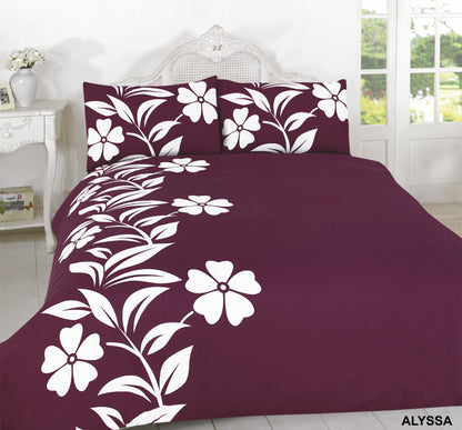 Alyssa Printed Polycotton Duvet Cover Set – Soft Easy Care Bedding | Night Zone