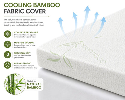 Bamboo Memory Foam Mattress Topper – Orthopaedic Pressure Relief Comfort | Night Zone