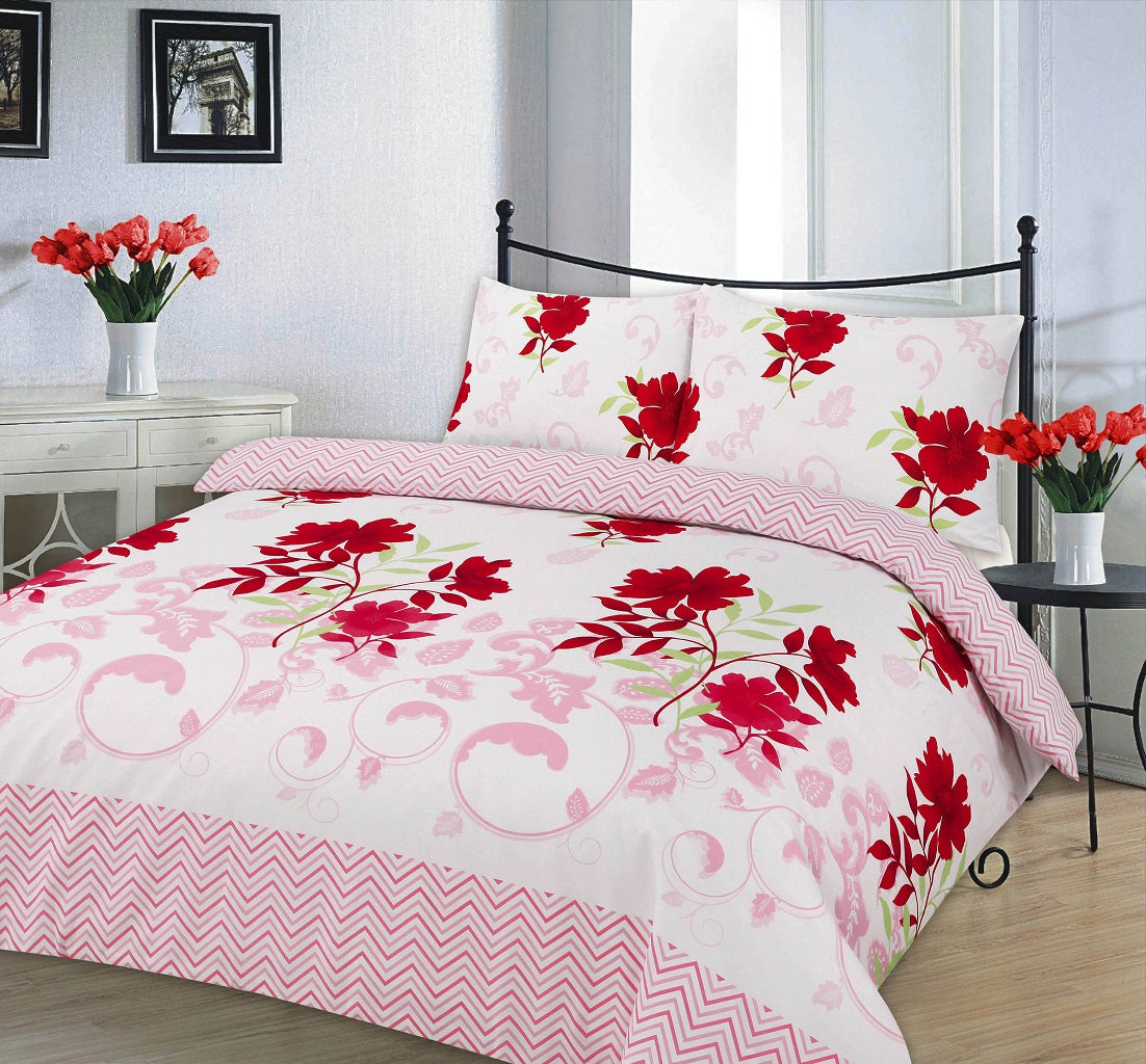 Bethany Printed Polycotton Duvet Cover Set – Soft Easy Care Bedding | Night Zone