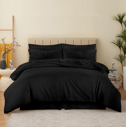180 Thread Count Percale Duvet Cover Set – Non Iron Polycotton Bedding | Night Zone