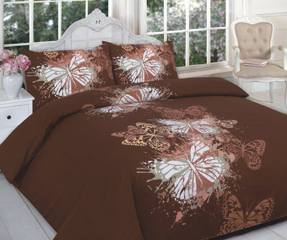 Butterfly Printed Polycotton Duvet Cover Set – Soft Easy Care Bedding | Night Zone