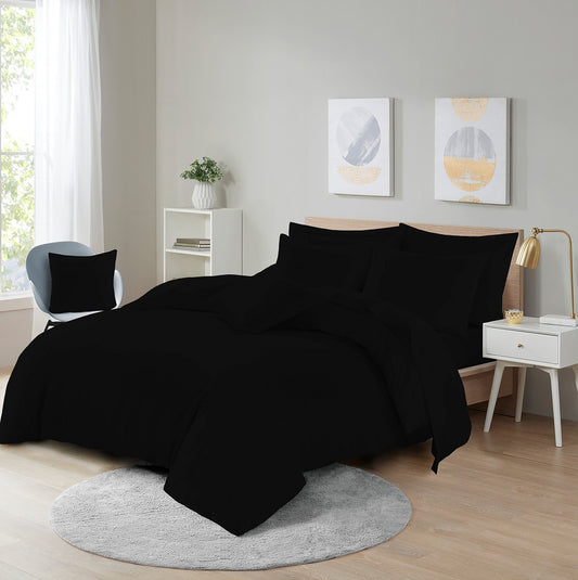 Polycotton Duvet Cover Set – Plain Dyed Easy Care Bedding | Night Zone