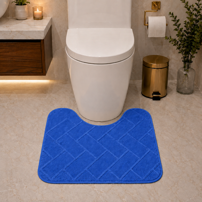 Memory Foam Bath Mat Set – Block Bricks Non Slip Bathroom Rug | Night Zone