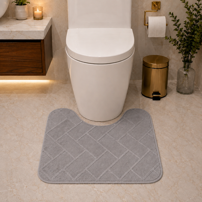 Memory Foam Bath Mat Set – Block Bricks Non Slip Bathroom Rug | Night Zone