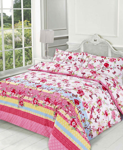 Blossom Printed Polycotton Duvet Cover Set – Soft Easy Care Bedding | Night Zone