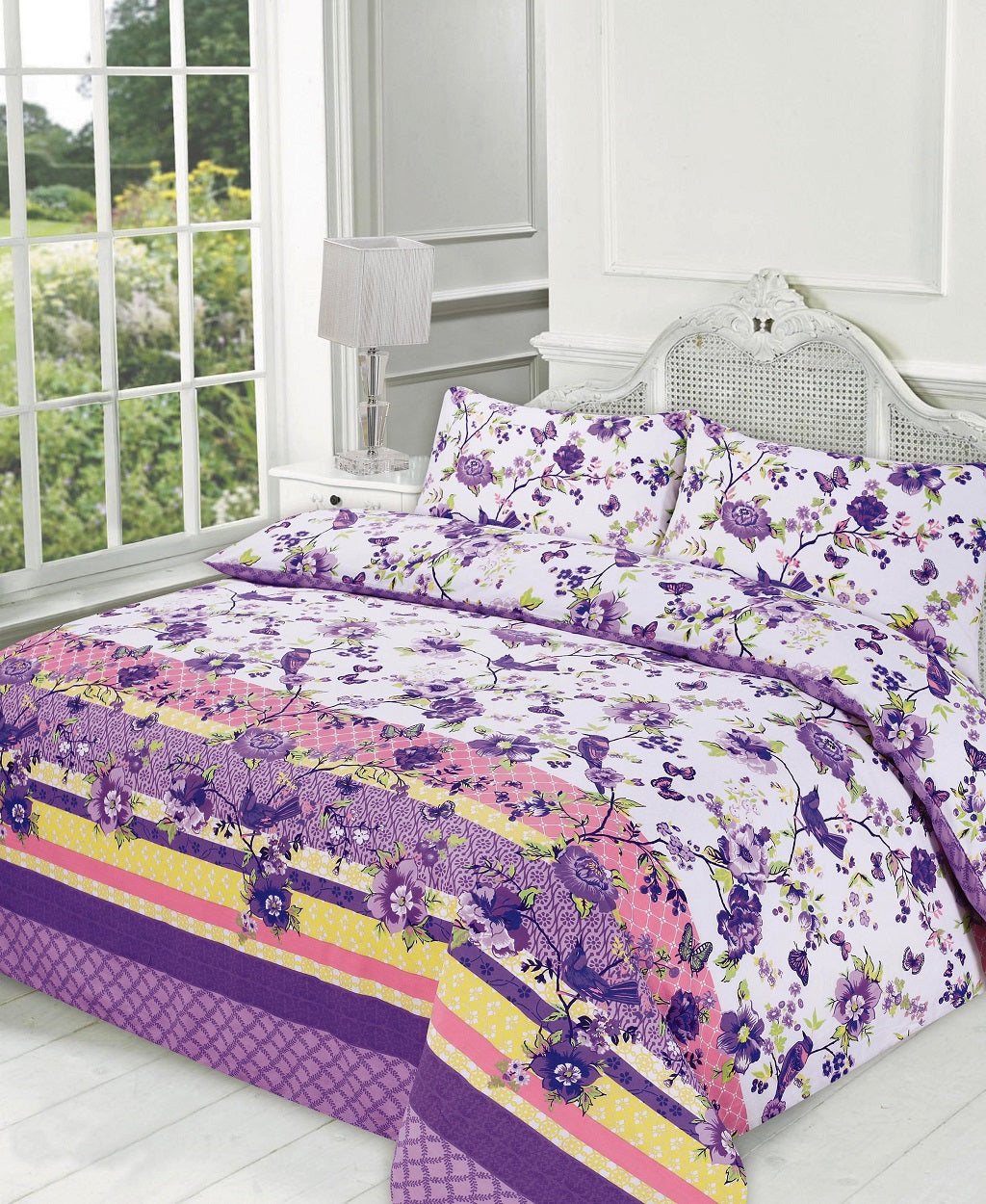 Blossom Printed Polycotton Duvet Cover Set – Soft Easy Care Bedding | Night Zone