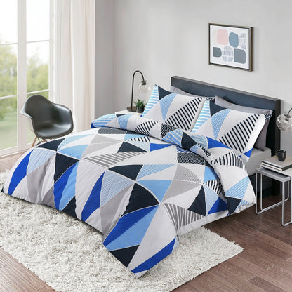 Brandon Printed Polycotton Duvet Cover Set – Soft Easy Care Bedding | Night Zone