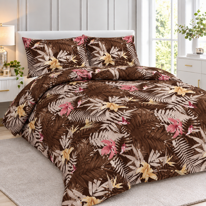 Abby Printed Polycotton Duvet Cover Set – Soft Easy Care Bedding | Night Zone