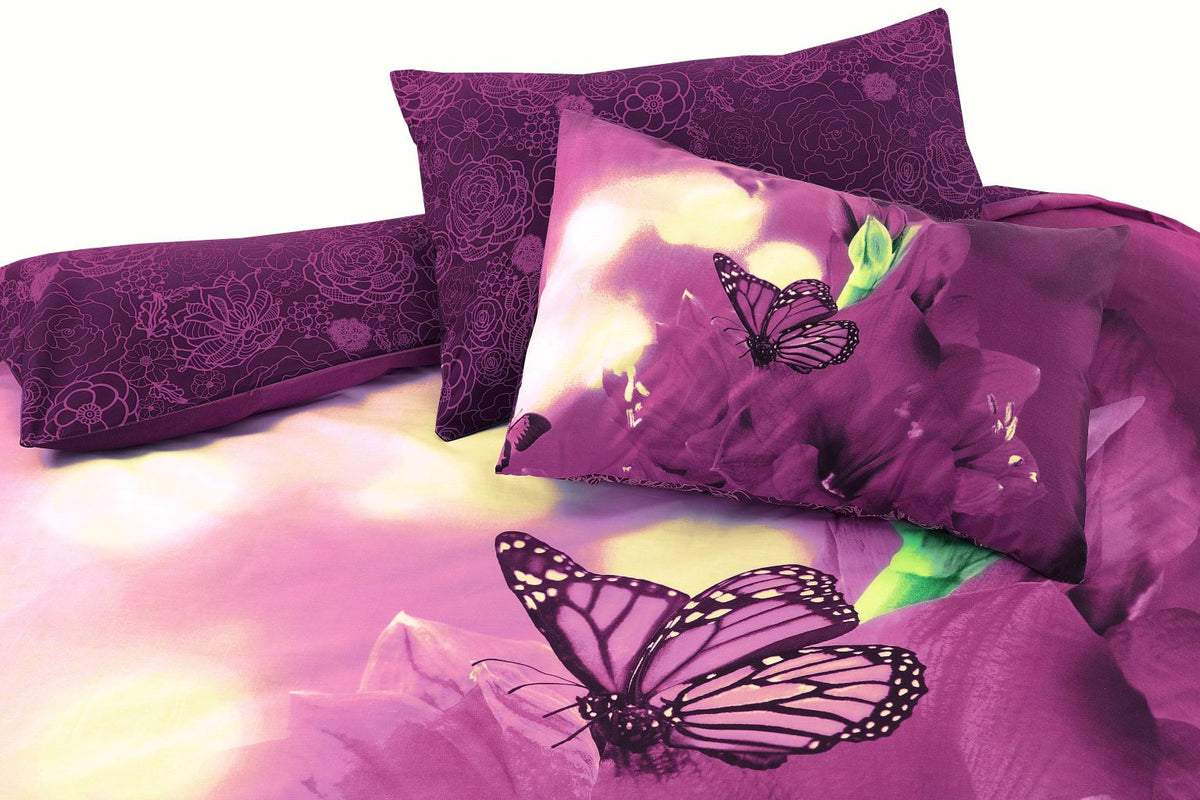 3D Butterfly Printed Poly cotton Duvet Cover Set | Night Zone