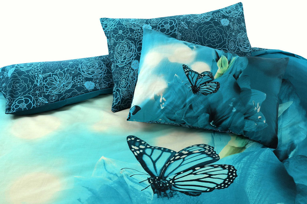 3D Butterfly Printed Poly cotton Duvet Cover Set | Night Zone