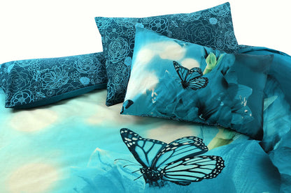 3D Butterfly Printed Poly cotton Duvet Cover Set | Night Zone
