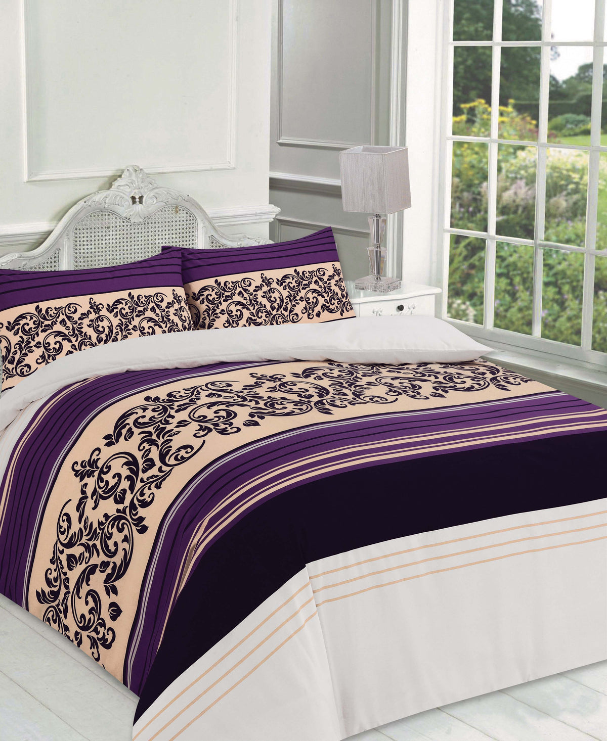Camilla Printed Polycotton Duvet Cover Set – Soft Easy Care Bedding | Night Zone