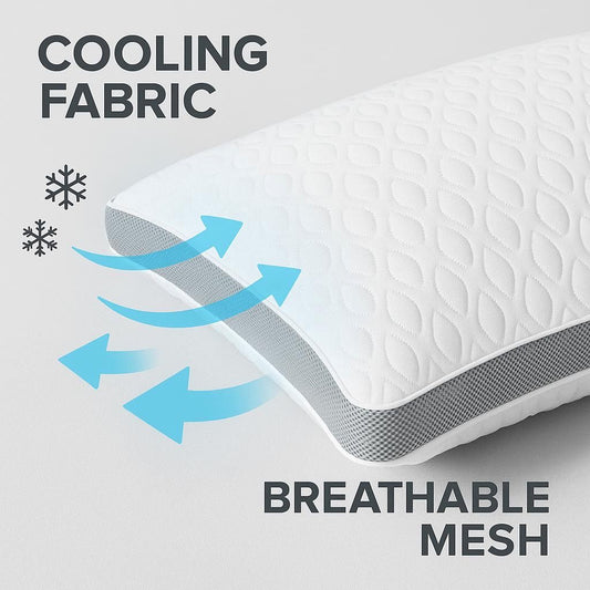 Cooling Pillow 48x78cm – Breathable Hollowfibre Hotel Quality Pillow | Night Zone