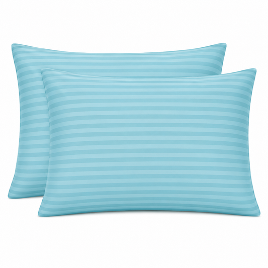 250 Thread Count Stripe Pillowcase Set – 100% Cotton Hotel Quality Bedding | Night Zone
