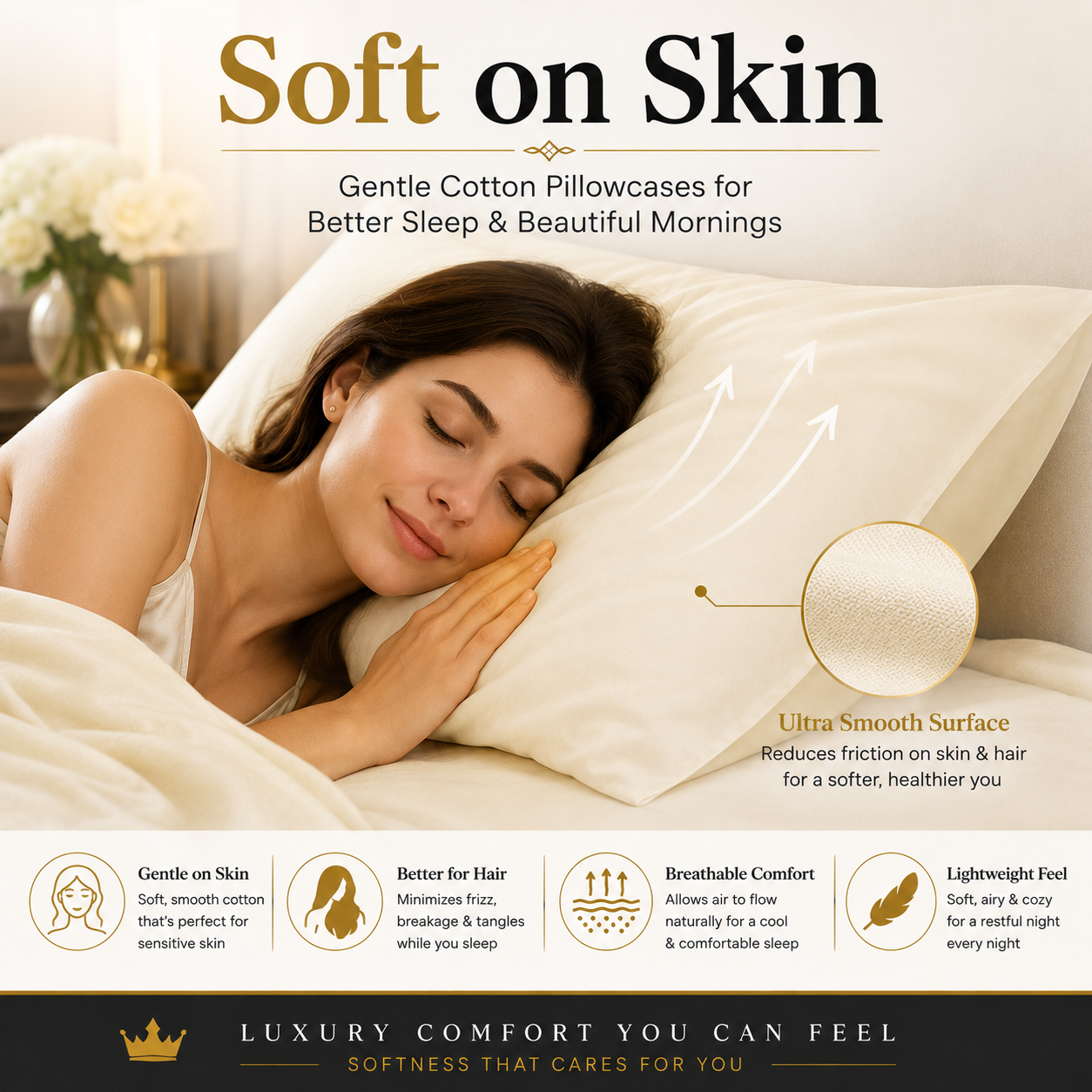 800 Thread Count Egyptian Cotton Pillow Cases – Luxury Hotel Quality Bedding | Night Zone