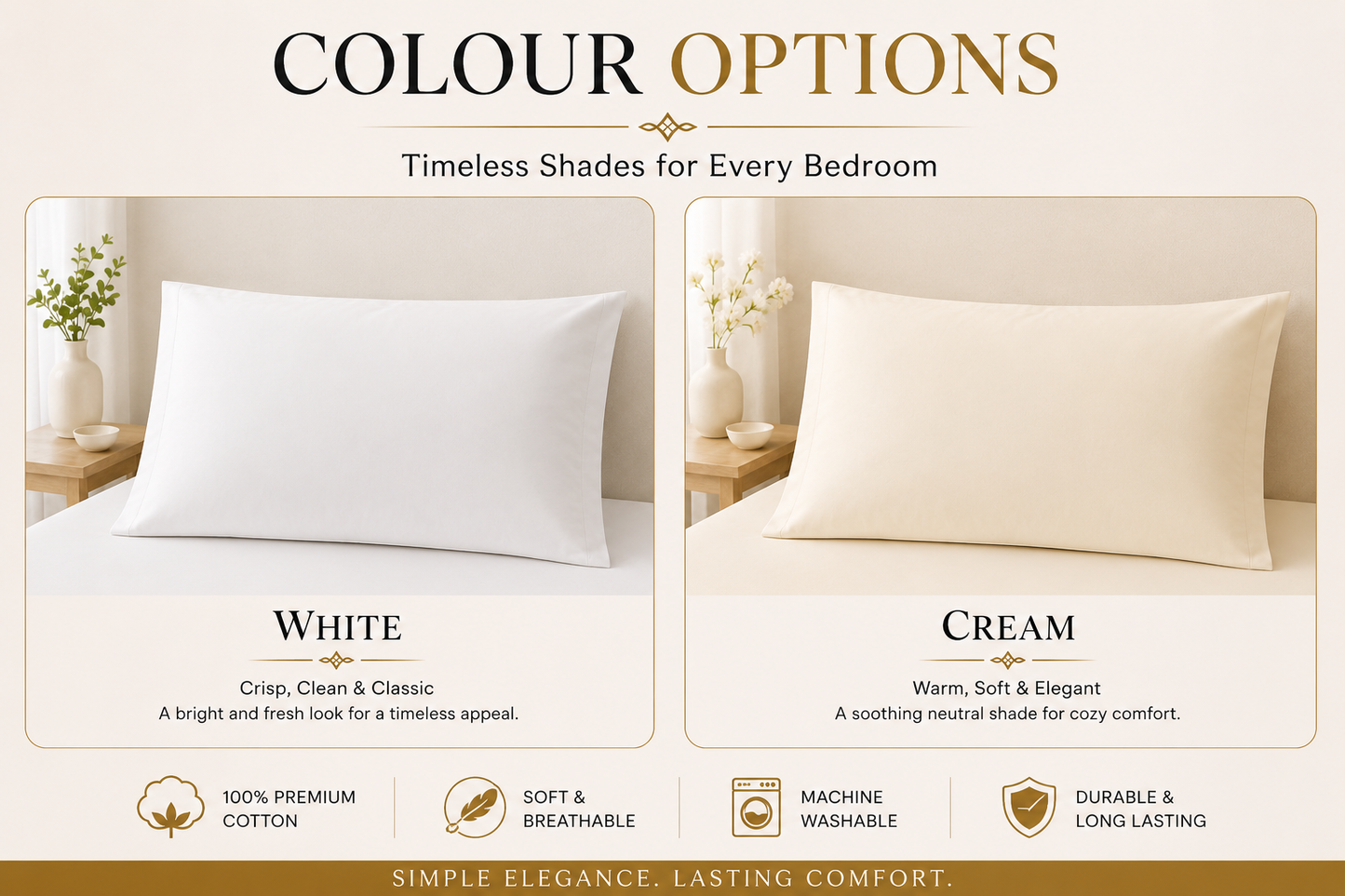 800 Thread Count Egyptian Cotton Pillow Cases – Luxury Hotel Quality Bedding | Night Zone