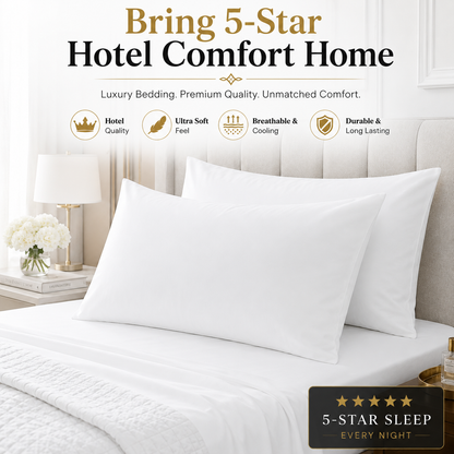 800 Thread Count Egyptian Cotton Pillow Cases – Luxury Hotel Quality Bedding | Night Zone
