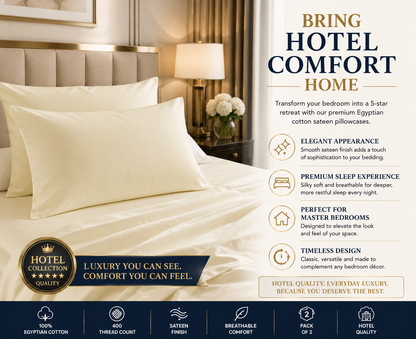 400 Thread Count Egyptian Cotton Pillow Case – Luxury Hotel Quality Bedding | Night Zone