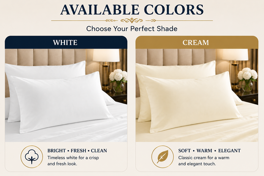 400 Thread Count Egyptian Cotton Pillow Case – Luxury Hotel Quality Bedding | Night Zone