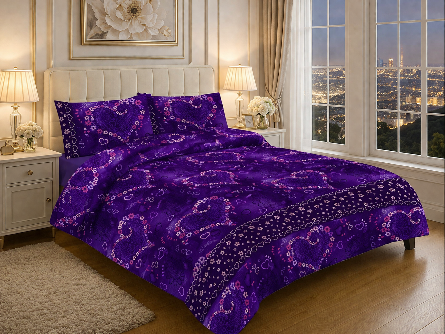Jasmine Floral Duvet Cover Set – Soft Easy Care Printed Bedding | Night Zone