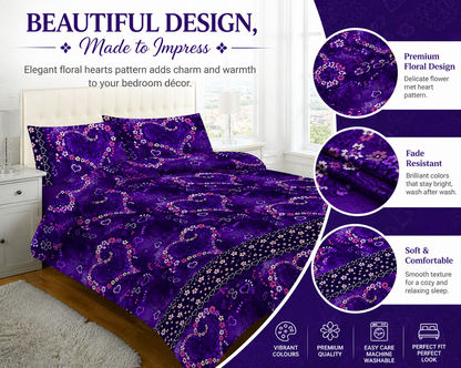 Jasmine Floral Duvet Cover Set – Soft Easy Care Printed Bedding | Night Zone