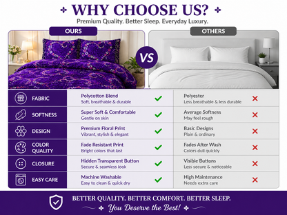 Jasmine Floral Duvet Cover Set – Soft Easy Care Printed Bedding | Night Zone