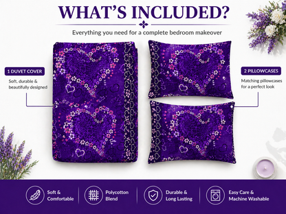 Jasmine Floral Duvet Cover Set – Soft Easy Care Printed Bedding | Night Zone