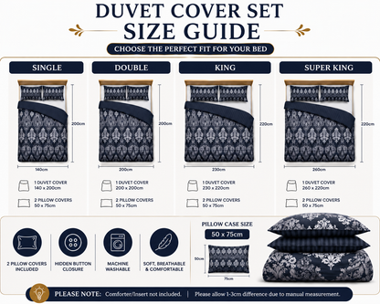 Tanya Reversible Floral Quilt Cover Bedding Set – Soft Easy Care Bedding | Night Zone