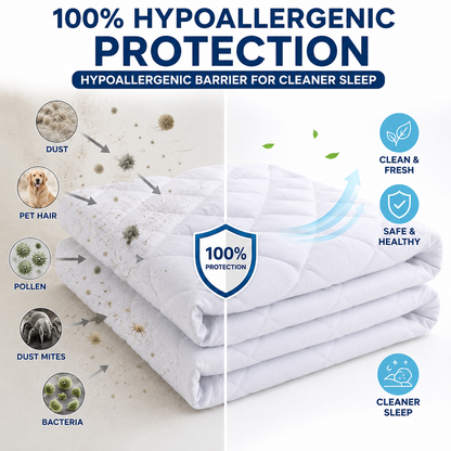 Quilted Mattress Protector 30cm Deep – Soft Breathable Mattress Cover | Night Zone