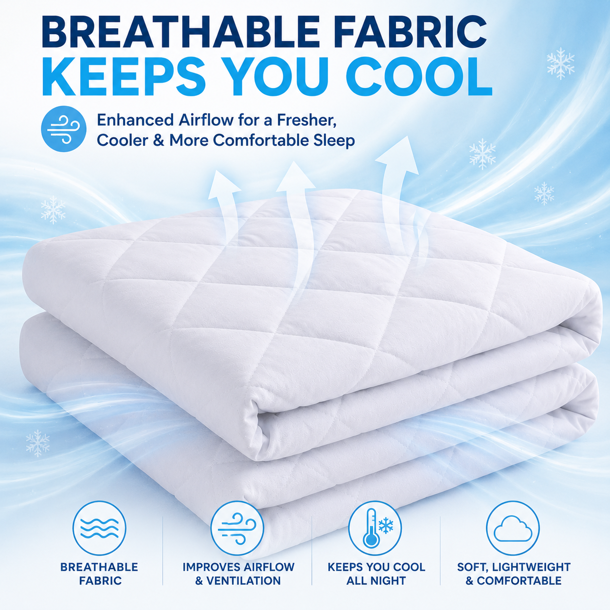 Quilted Mattress Protector 30cm Deep – Soft Breathable Mattress Cover | Night Zone