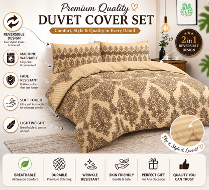 Tanya Reversible Floral Quilt Cover Bedding Set – Soft Easy Care Bedding | Night Zone