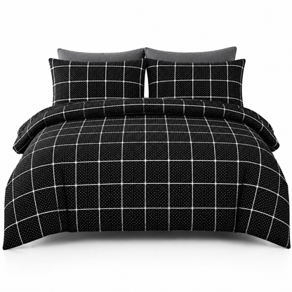 Mateo Reversible Quilt Cover Bedding Set – Soft Easy Care Modern Bedding | Night Zone