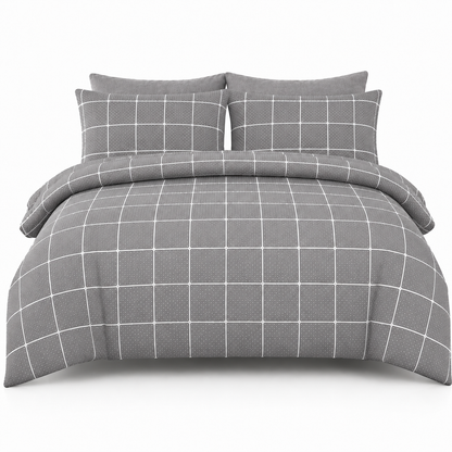 Mateo Reversible Quilt Cover Bedding Set – Soft Easy Care Modern Bedding | Night Zone