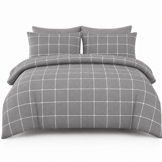 Mateo Reversible Quilt Cover Bedding Set – Soft Easy Care Modern Bedding | Night Zone