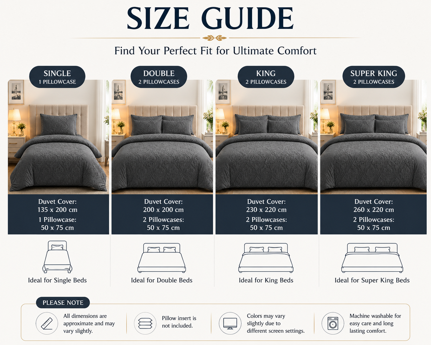 Damask Velvet Duvet Cover Set – Luxury Soft Touch Hotel Style Bedding | Night Zone