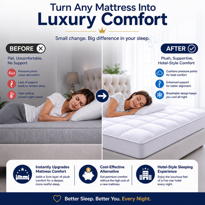 5cm Microfibre 3D Bubble Mattress Topper – Hotel Quality Comfort | Night Zone