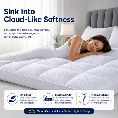 5cm Microfibre 3D Bubble Mattress Topper – Hotel Quality Comfort | Night Zone