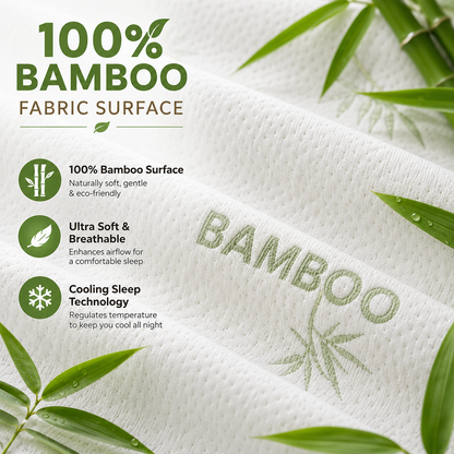 Bamboo Mattress Protector Waterproof 40cm Deep – Quilted Extra Deep Mattress Cover | Night Zone